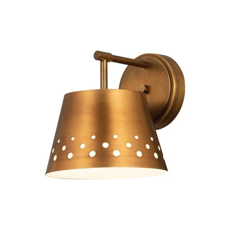 Z-LITE Katie 1 Light Wall Sconce, Rubbed Brass & Rubbed Brass 6014-1S-RB